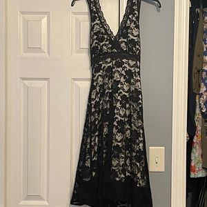 Black Laced Halter Beck Dress
